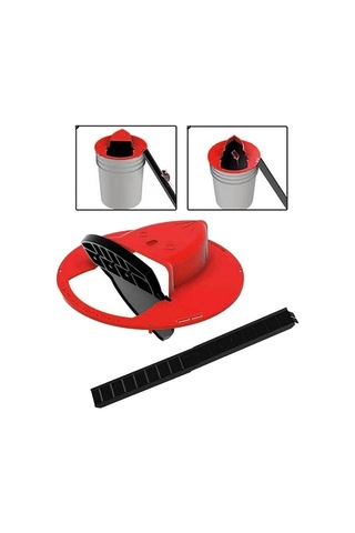 Createtech Homyl Plastik Fare Kapanı Kova Kapağı Sıçan Tuzağı Kırmızı Renk