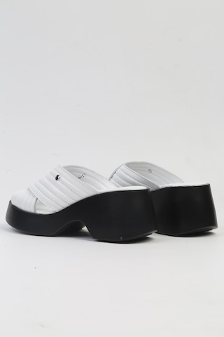 Pierre Cardin Pc-7194- 3968 Beyaz-kadın Platform Terlik Beyaz
