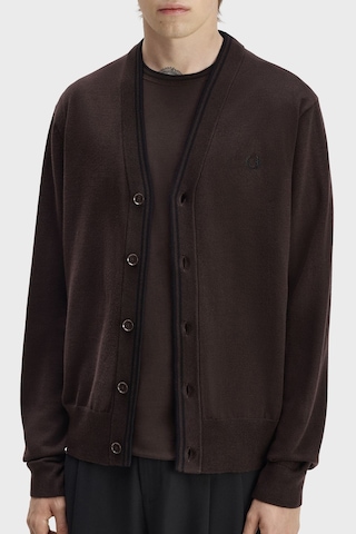 Fred Perry Yün Ve Pamuklu Regular Fit Düğmeli Hırka Erkek Hırka K3300 33c Kahve