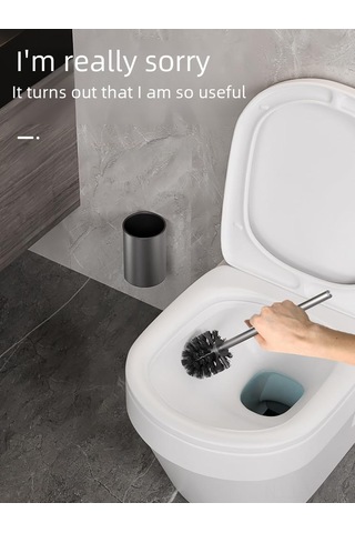 Yifomall Banyo Temizlik Seti: Paslanmaz Çelik Tuvalet Fırçası - Köşesiz Tasarım, Duvar Montajlı/kuru Kaldırabilir, Delme Yok, Ev Kullanıma Uygun Diğer