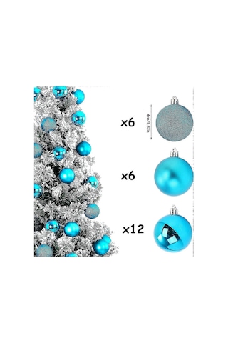 Wjtg Noel Süsleri 24 Parça Noel Süsleri Noel Süsleri Noel Süsleri Noel Süsleri Mavi Bjb333j