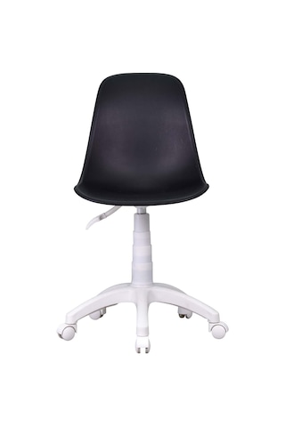 Vilinze Eames Çalışma Koltuğu Tekerlekli Ofis Sandalyesi Siyah