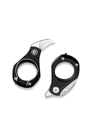 Civivi Pyrus Black G10 Handle Satin Finished 14c28n Blade Kamp Çakı Siyah