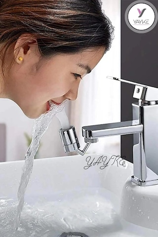 Yayke 720 Derece Dönebilen Tasarruflu Mutfak Lavabo Başlığı Krom