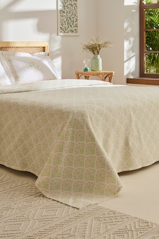 Kaşmir Home Daisy %100 Pamuk Çift Kişilik Pike Takımı Somon Somon