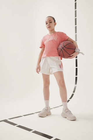 Defacto Kız Çocuk Nba Los Angeles Lakers Loose Fit Bisiklet Yaka Kısa Kollu Tişört E7633a825hsog606 Turuncu