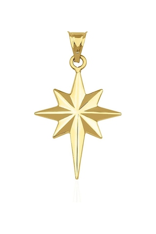 Fiyonk Kuyumculuk 14 Ayar Altın Midi Kuzey Yıldızı Kolye Ucu 001