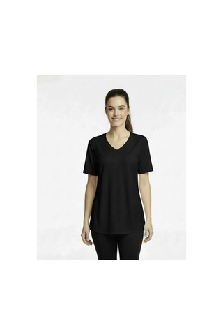 Lyvean V Yaka Oversıze Kısa Kollu Tshirt Siyah