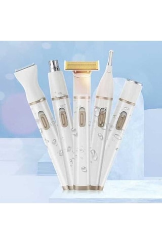 Pazly Suofeng Şarjlı Renkli Tüy Alma Makinesi - Yüz, Bacak, Burun, Kaş İçin Pratik 5'li Ağda Seti Çok Renkli