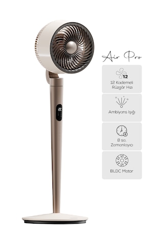 Ayaklı Vantilatör Air Pro Akıllı, Sıcaklık Sensörlü, 3d Salınım, Işıklı X7432