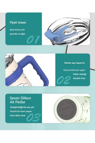 1200ml Paslanmaz Çelik Termos Bardak-mavi 02