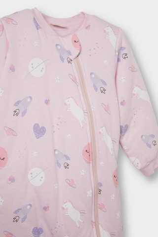 Defacto Kız Bebek 1,6 Tog Elyaf Desenli Fermuarlı Uzun Kollu Tulum F3565a525wnpn633 Pembe