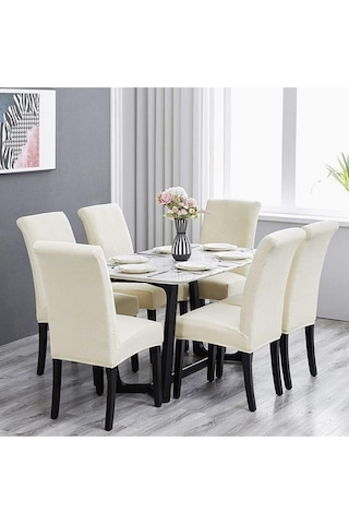 Bambu Pıtı Kare Sandalye Kılıfı Koyu Gri Renk Likralı Yıkanabilir 1 Adet