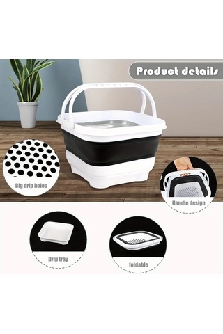 Fastbuy Challenger Gri Katlanabilir Hızlı Kuruyan Banyo Oyuncak Organizatörü Çıkarılabilir Tabanlı Gri