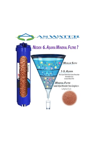 Mineral Filtre 6. Aşama Kapalı Kasa Zengin Mineral İçerikli