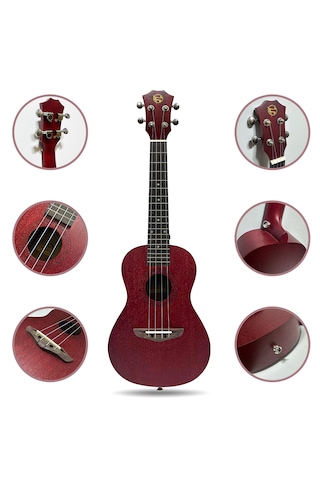 Fourtune Elio Ukc-23rd Concert Ukulele Maun Hakiki Ağaç Özel Seri Concert