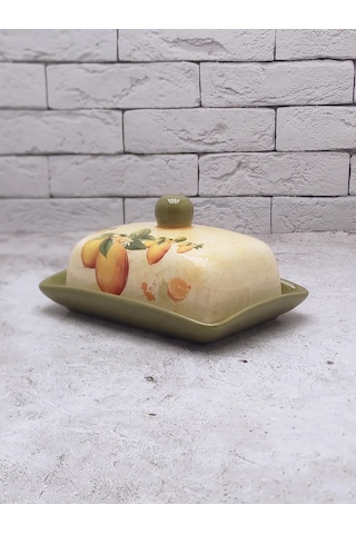 Rosenberg Krem Peynir İçin Kapaklı Seramik Tereyağı Kabı 348734224 Gri