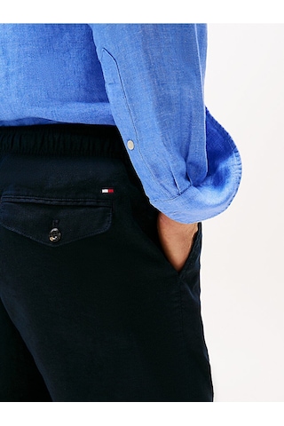 Tommy Hilfiger Harlem Po Lınen Short Erkek Mavi Şort - Mw0mw37804