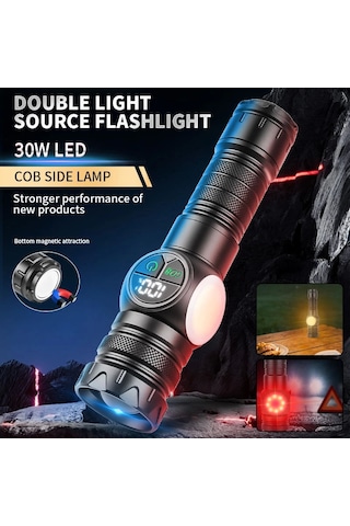 Ps-8745 Profesyonel Zoomlu 30w Mıknatıslı Avcı Kamp Tamirci Feneri