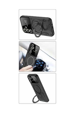 Samsung Galaxy Uyumlu S24 Fe Kılıf Joy Lens Standlı Kap E34c8 mor