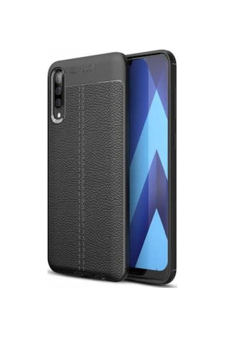 Galaxy A50 Kılıf Zore Niss Deri Desenli Silikon Kılıf