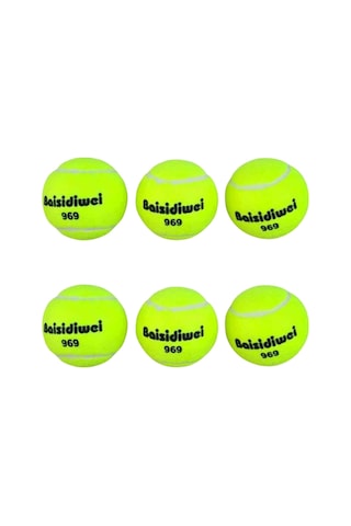 Mey İthalat 6 Lı Tenis Topu Seti Dayanıklı Yüksek Zıplama Performans Topları