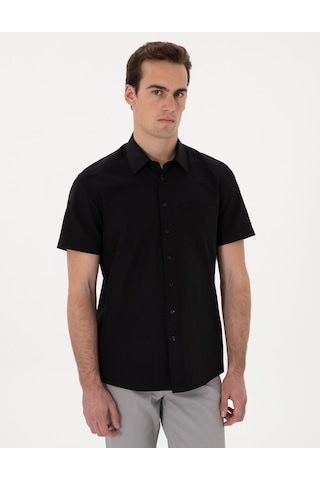 Pierre Cardin Erkek Siyah Gömlek Kısa Kollu 50307003-vr046 Siyah