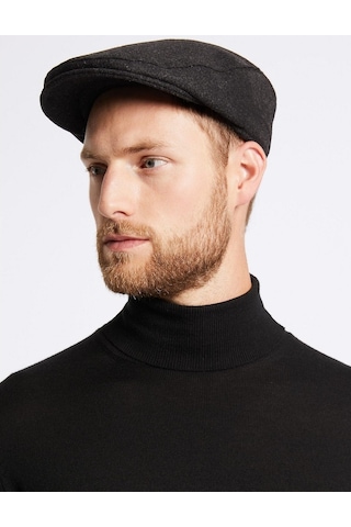 Superstorm Erkek Kasket %60 Yün Flat Cap Driver Şapka