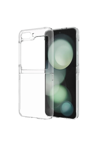Samsung Uyumlu Galaxy Z Flip 5 Kılıf Zore Droga Kapak Renksiz