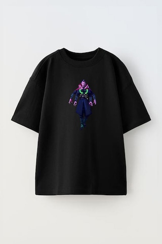 Thewert Unisex Dr.strange Zaman Taşı Tasarım Baskılı Pamuk Sıyah Oversize T-shirt Siyah