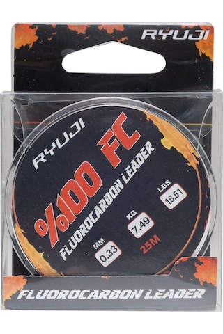 Ryuji 0.23mm 25m Fluorocarbon Leader Misina 3.97kg Çeker