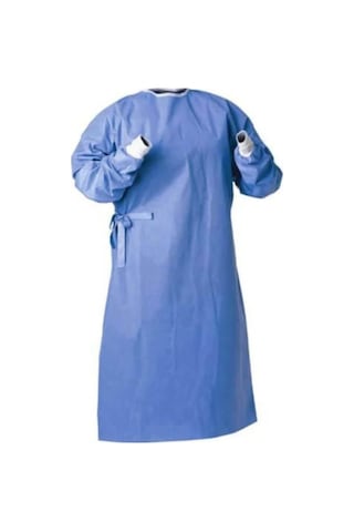 Tek Kullanımlık Hastane Doktor Önlük Mavi 20 Adet