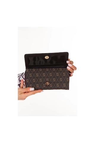 Tuldar Kadın Deri Desenli Telefon Kağıt Para Bölmeli Kartlık Ve Cüzdan Tul552 Kahverengi