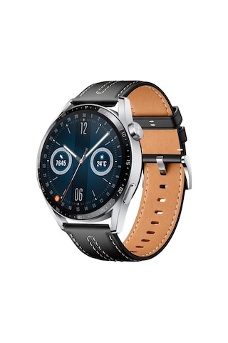 Huawei Watch Gt3 Pro Gt3 Gt2 46mm İle Uyumlu Dikiş Desenli Deri Metal Tokalı Akıllı Saat Kordonu