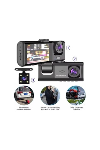 Full Hd Wifi Araç İçi Kamera 170 Geniş Açı Gece Görüşlü Dash Cam Park Modu Döngü Kayıt