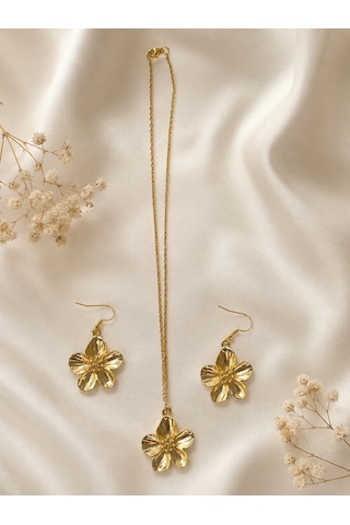 Liora Atelier Paslanmaz Çelik Kadın Takı Seti Gold Altın