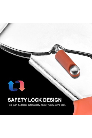 Qingmipy Büyük Boy Bahçe Ağaçları İçin Sk5 Çelik Güçlü Budama Makası - Ergonomik Tasarım, Otomatik Yay Ve Güvenlik Kilitli