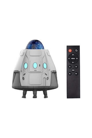 Uzay Kapsülü Yıldız Projektör Atmosfer Gece Lambası Yıldızlı Kuzey Işıkları Süsleme Dekorasyon Masa Lambası Fiş Usb Uzay Kapsülü Yıldız Projeksiyon Lambası