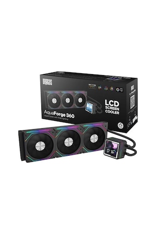 Dragos Aquaforge 360 Intel-amd 360mm Lcd Ekranlı Argb Siyah Sıvı Soğutucu