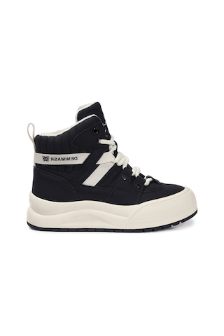 Siyah Sneakers Vegan Kadın Bot Bordo
