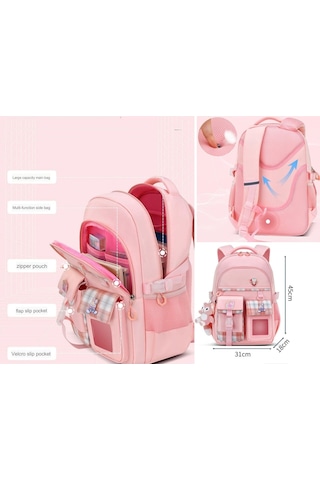Arion Sb2068 Okul Sırt Çantası Süs Aksesuarları İle Birlikte 001