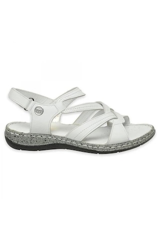 Mammamia D26ys-2415 Kadın Hakiki Deri Günlük Comfort Sandalet Beyaz