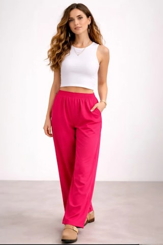 Bbbutikbasic Dökümlü Ayrobin Basic Pantolon Tr0935 Fuşya
