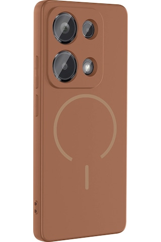 Redmi Note 13 Pro 4g Kılıf M-safe Şarj Özellikli Mkst Meta Kapak - Rose Pembe Pembe