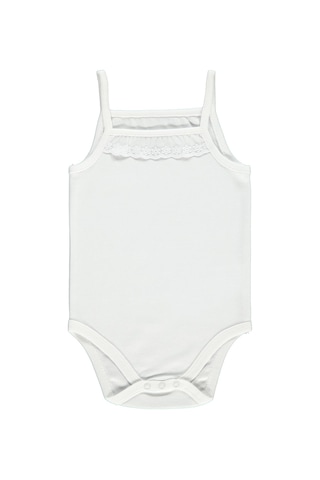 Civil Baby Kız Bebek Çıtçıtlı Badi 3-9 Ay Beyaz 14587140513Y Beyaz