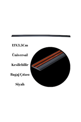 Carpi Bagaj Çıtası Üniversal Kesilebilir Esnek Dar Siyah 135 X 3.5 Cm
