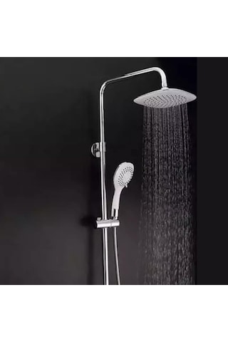 Krom Tepe Yağmurlama Duş Seti Banyo Bataryası Dahil Değildir Bianco Duş Seti Çok Renkli