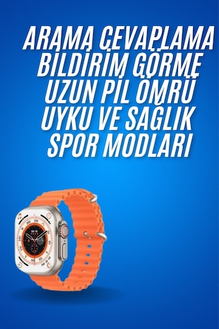 Akıllı Saat Çift Kordonlu Bluetooth Bağlantılı 49 Mm Uczzzt10ultrasaat1