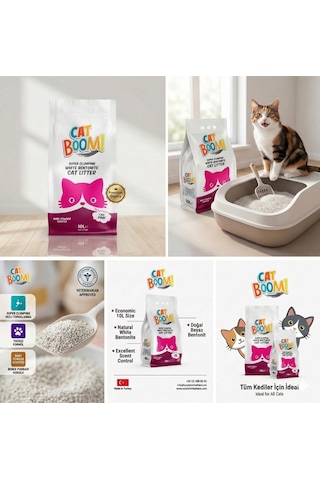 Cat Boom Bebek Pudrası Kokulu Bentonit Kedi Kumu 20 L