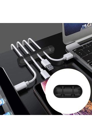 Dolıty Kordon Tutucu Düzenli Yönetim Tel Tutucular 2-solt-siyah